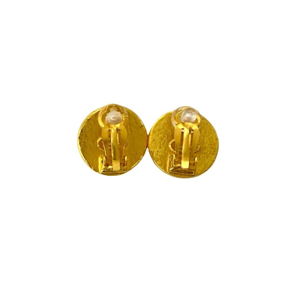 CHANEL Authentic Vintage Black Logo Earrings - Picture 5 of 6